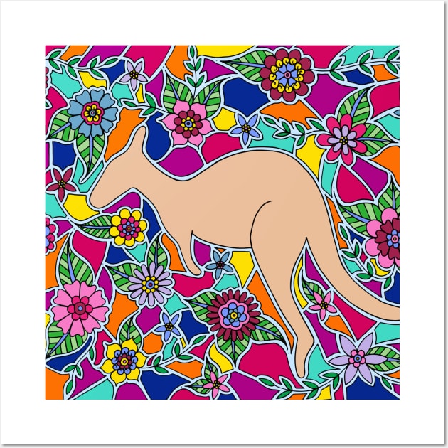 Mosaic Kangaroo Wall Art by HLeslie Design